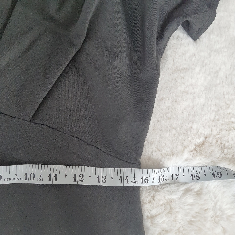 Athleta Short Sleeve Dress Womens XS Dark Grey Nylon Cotton Stretch Round Neck - Picture 8 of 9